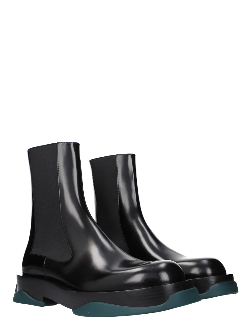 Black Leather Ankle Boots