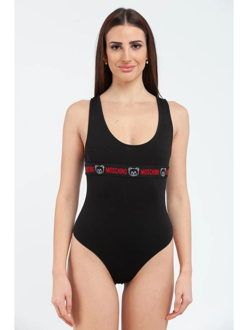 Black Cotton Bodysuit