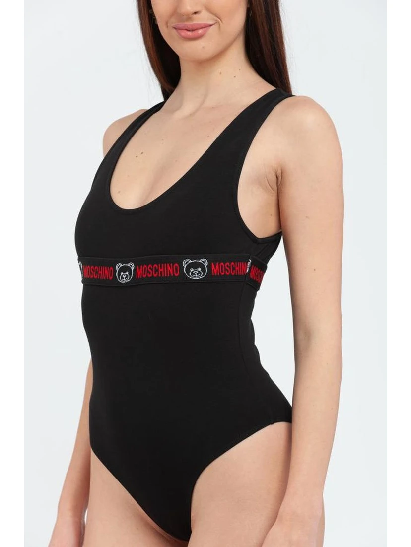Black Cotton Bodysuit