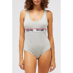 Gray Cotton Bodysuit