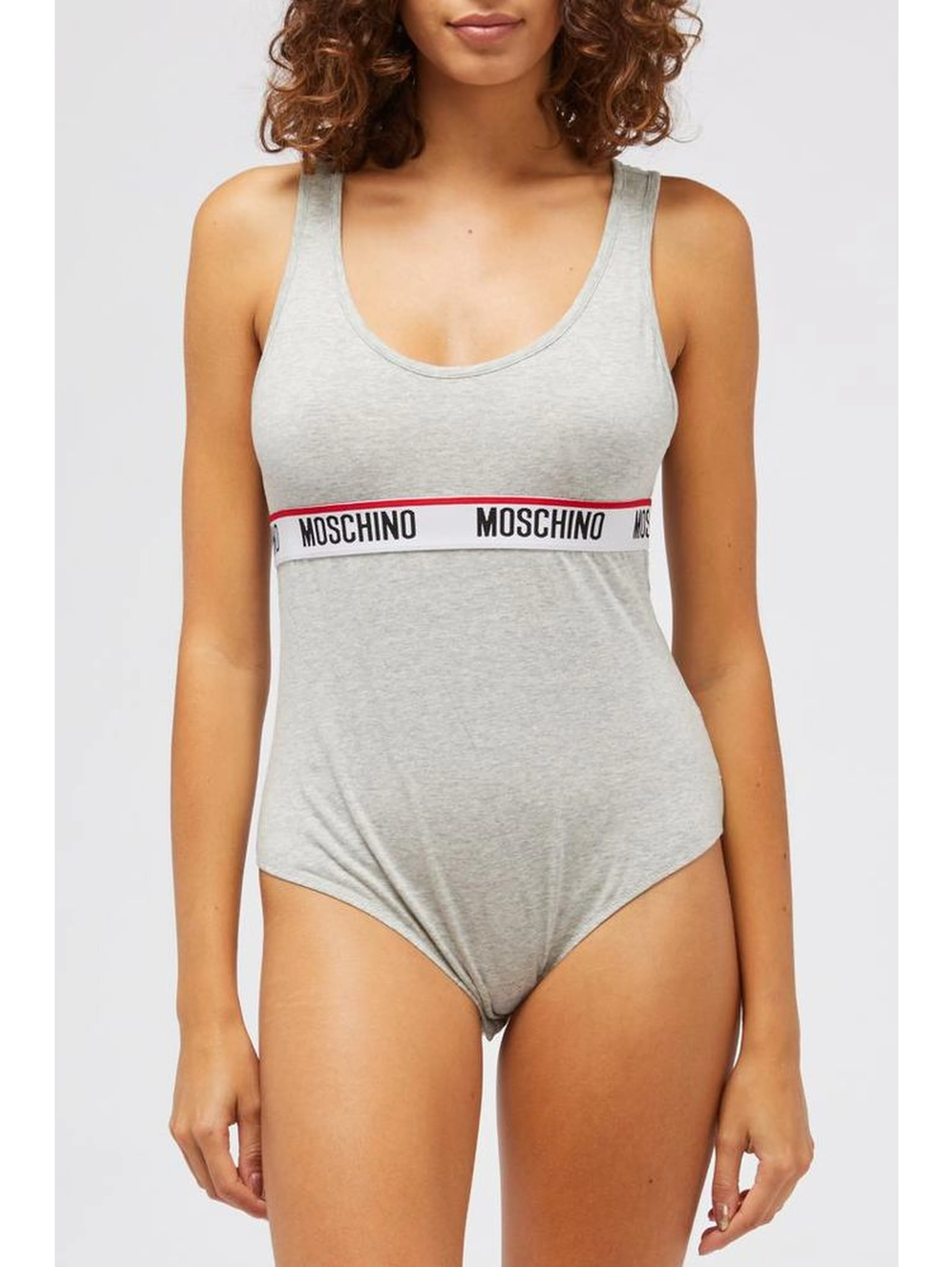 Gray Cotton Bodysuit