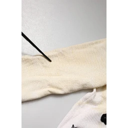 White Virgin Wool Graphic Logo Crewneck Sweater