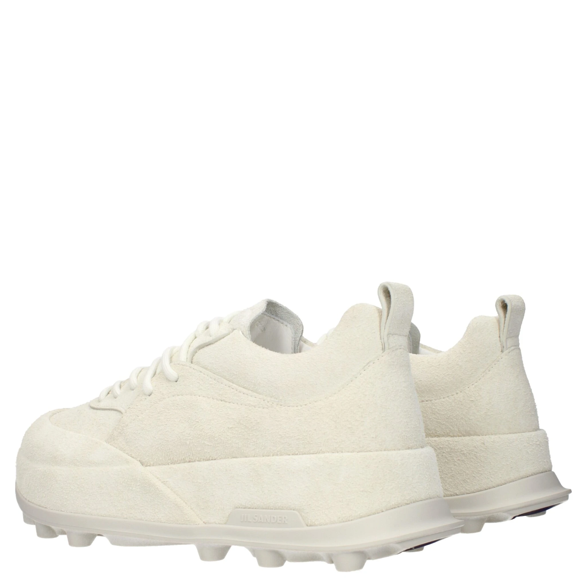 Beige Leather Chunky Sneakers