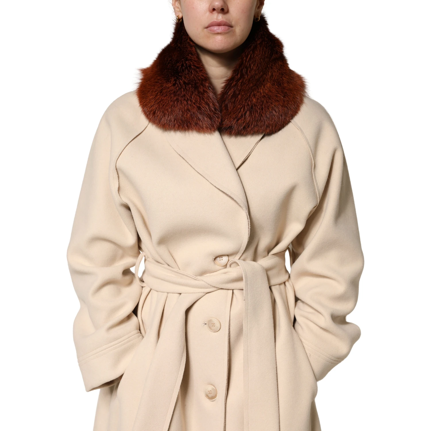 Brown Mink Fur Collar Women Neck Wrap 60cm x 14cm Scarf