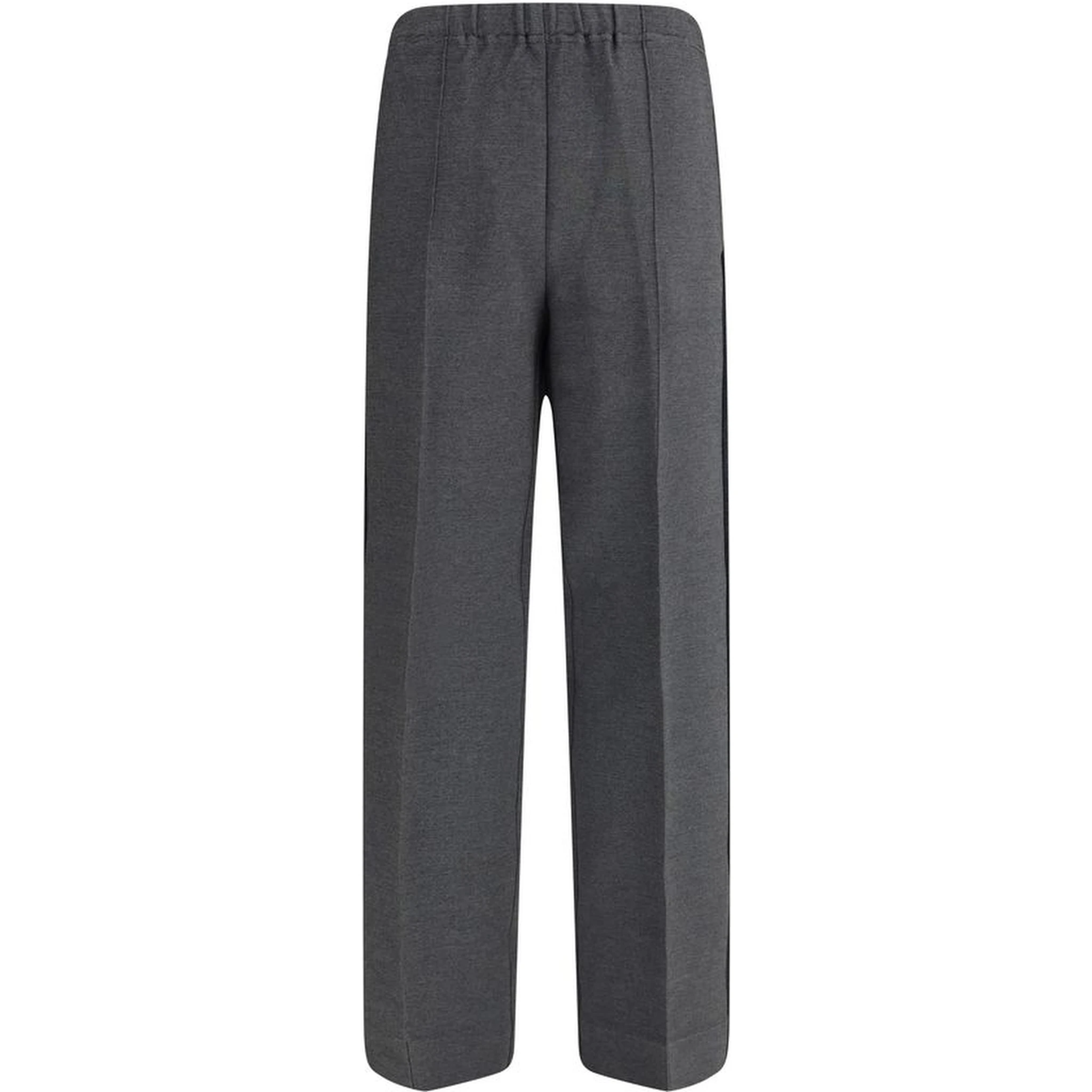 Gray Viscose Casual Pants