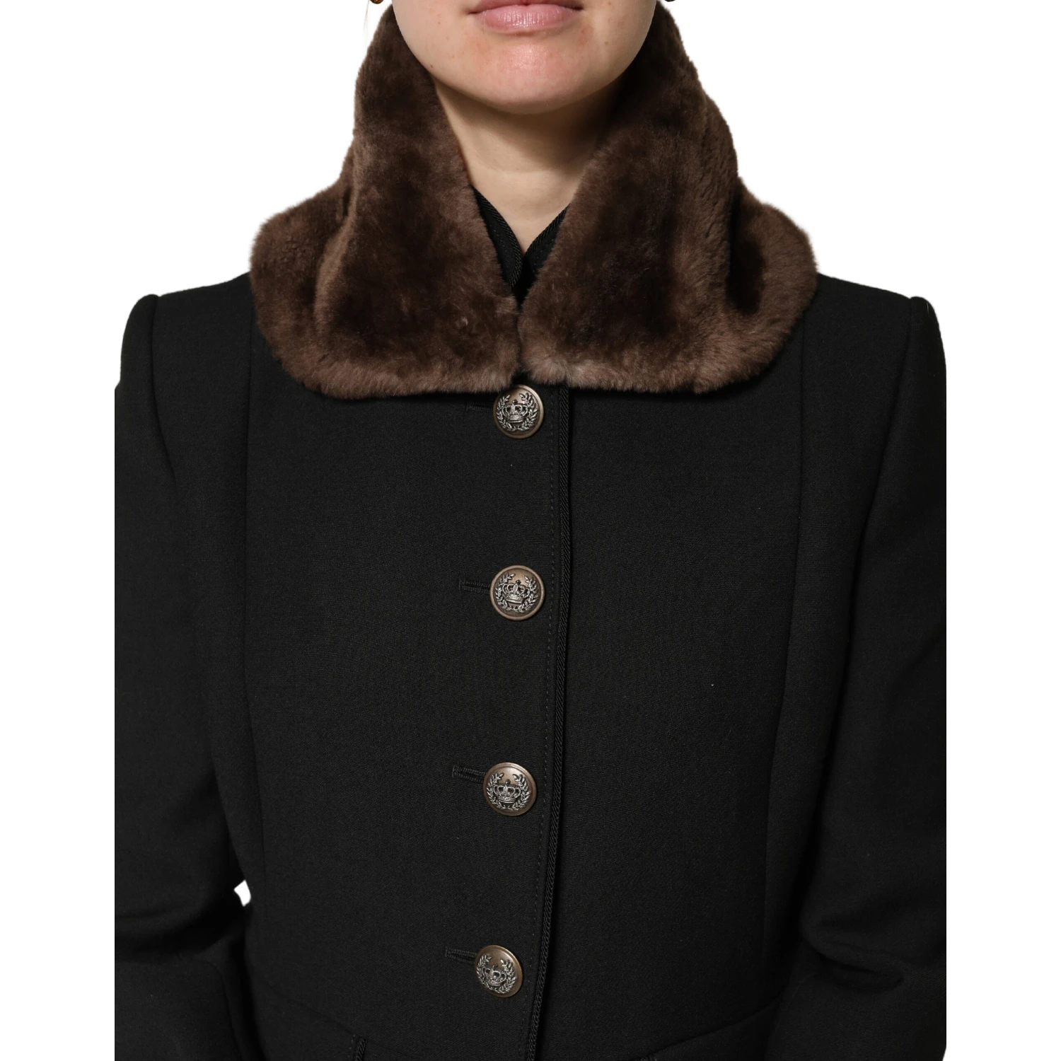 Brown Fur Shoulder Collar Neck Wrap 60cm x 14cm Scarf