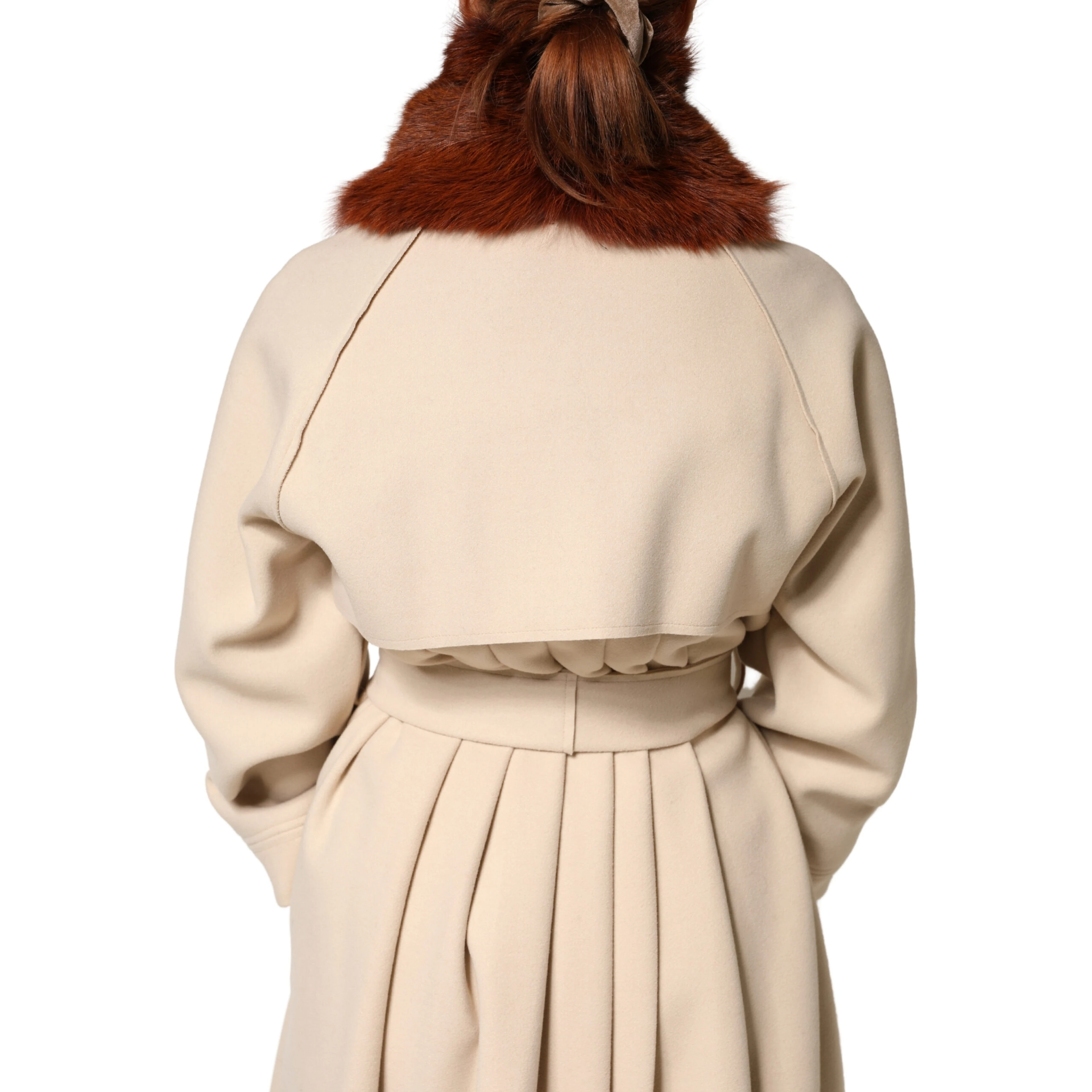Brown Mink Fur Collar Women Neck Wrap 60cm x 14cm Scarf