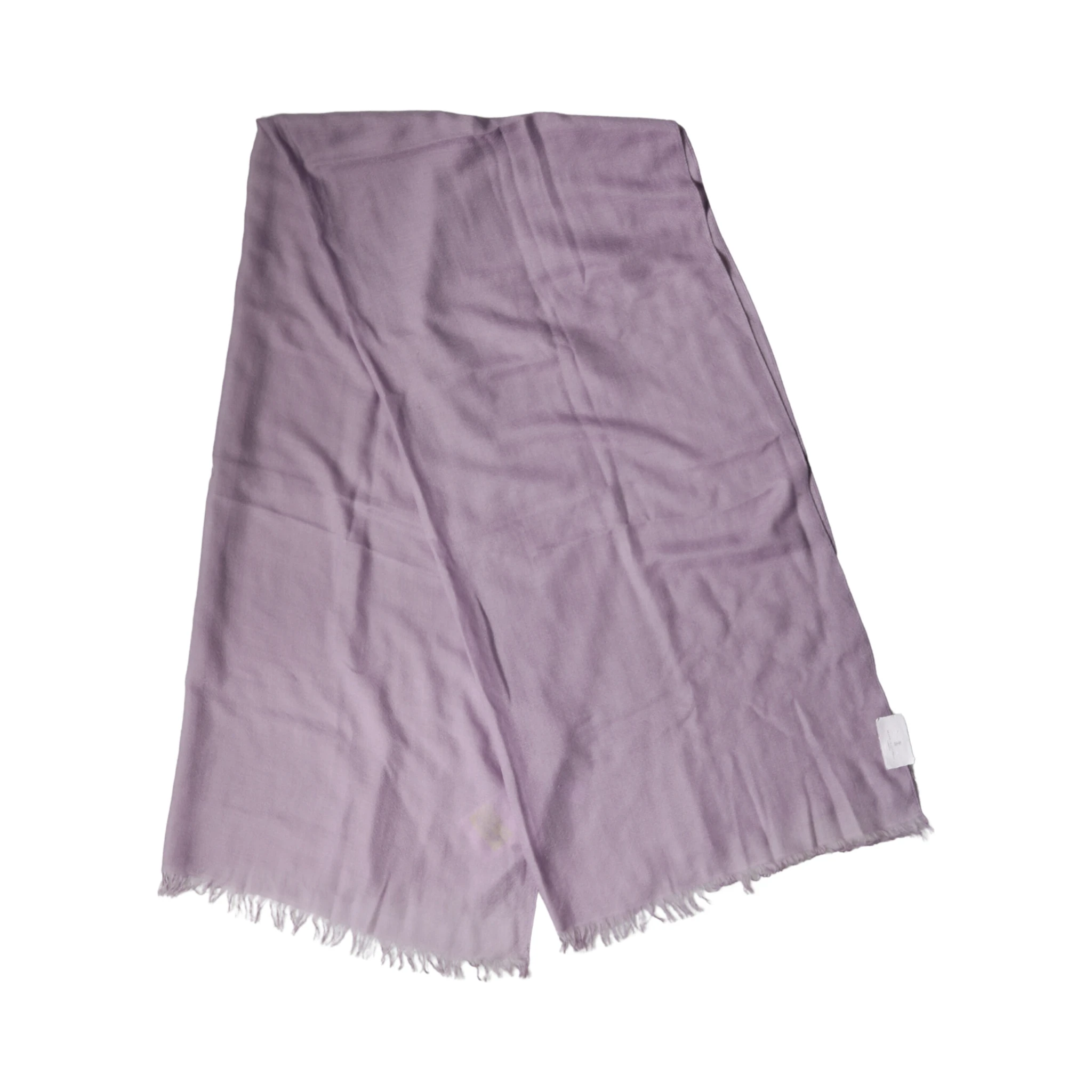 Purple Cashmere Silk Fringe Wrap 200cm x 95cm Scarf