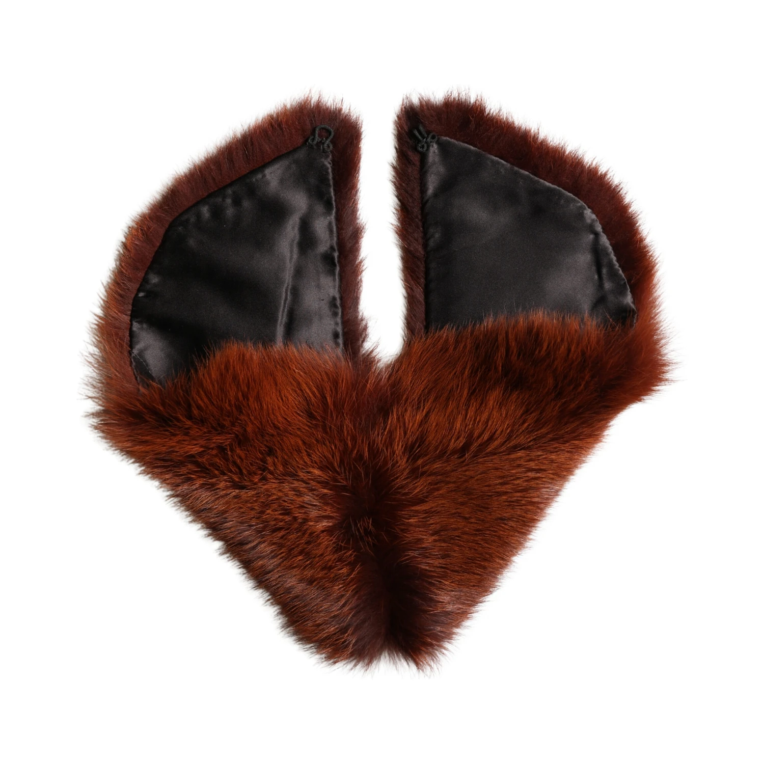 Brown Mink Fur Collar Women Neck Wrap 60cm x 14cm Scarf