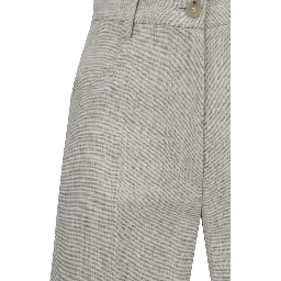 Gray Viscose Casual Pants