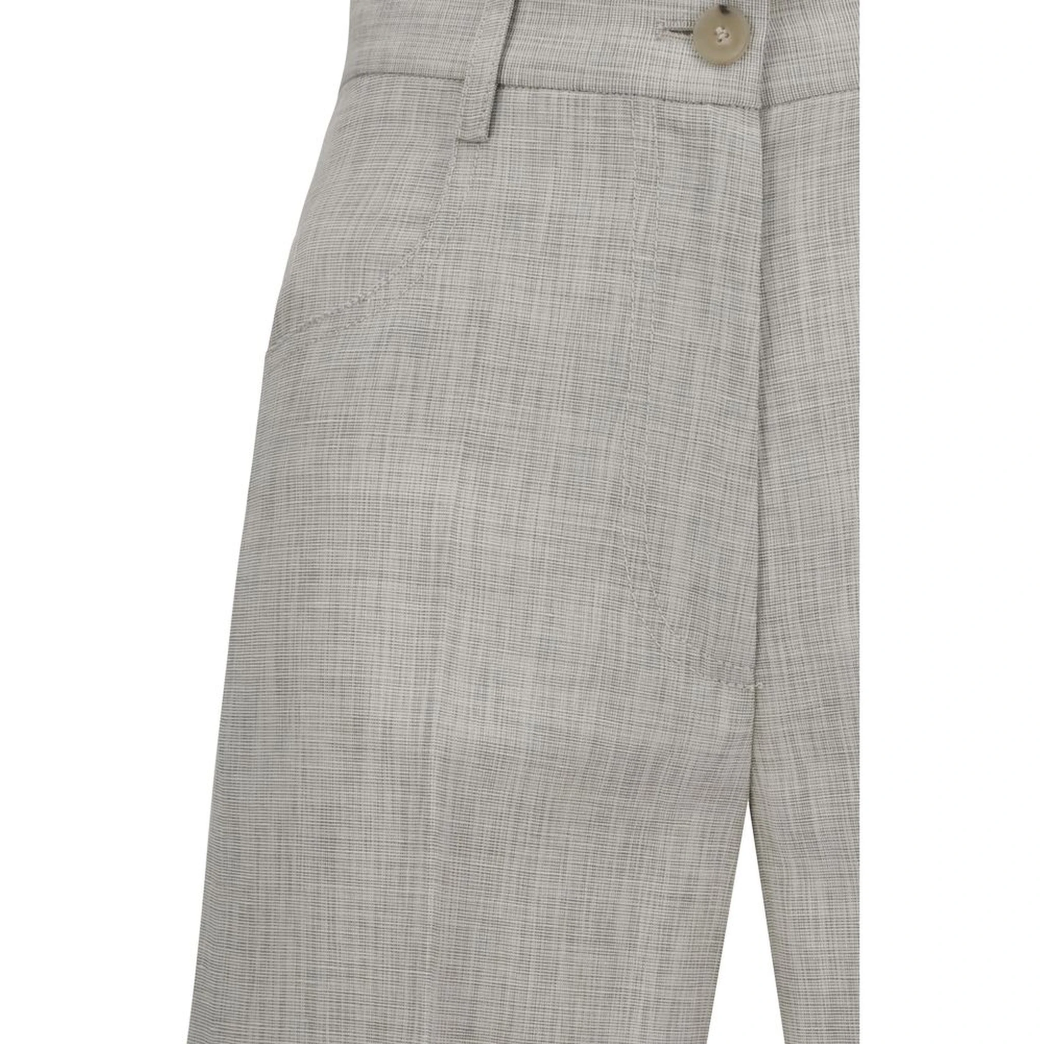 Gray Viscose Casual Pants