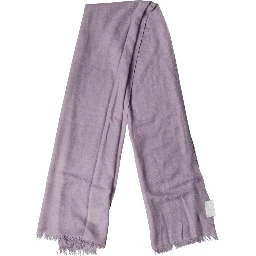 Purple Cashmere Silk Fringe Wrap 200cm x 95cm Scarf