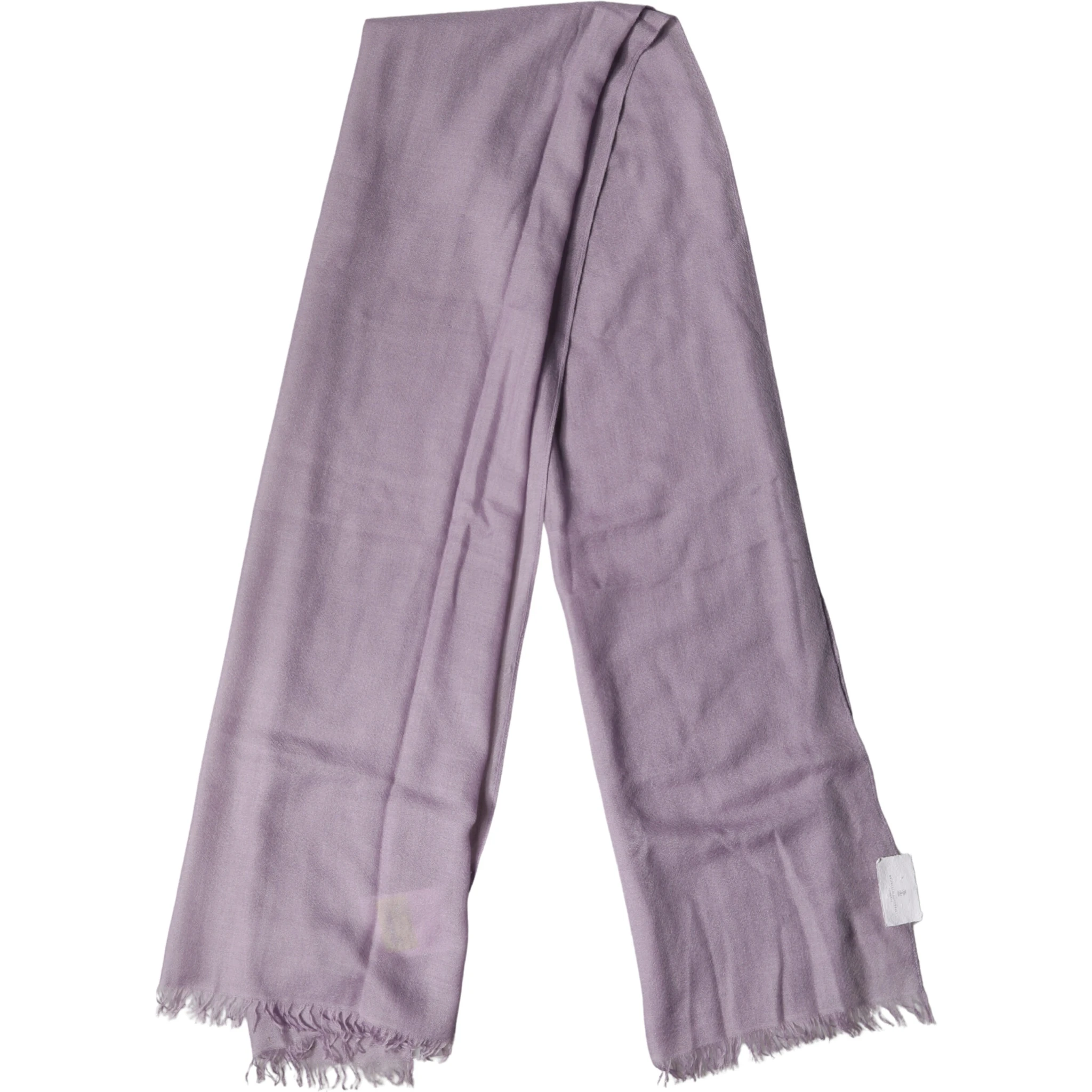 Purple Cashmere Silk Fringe Wrap 200cm x 95cm Scarf