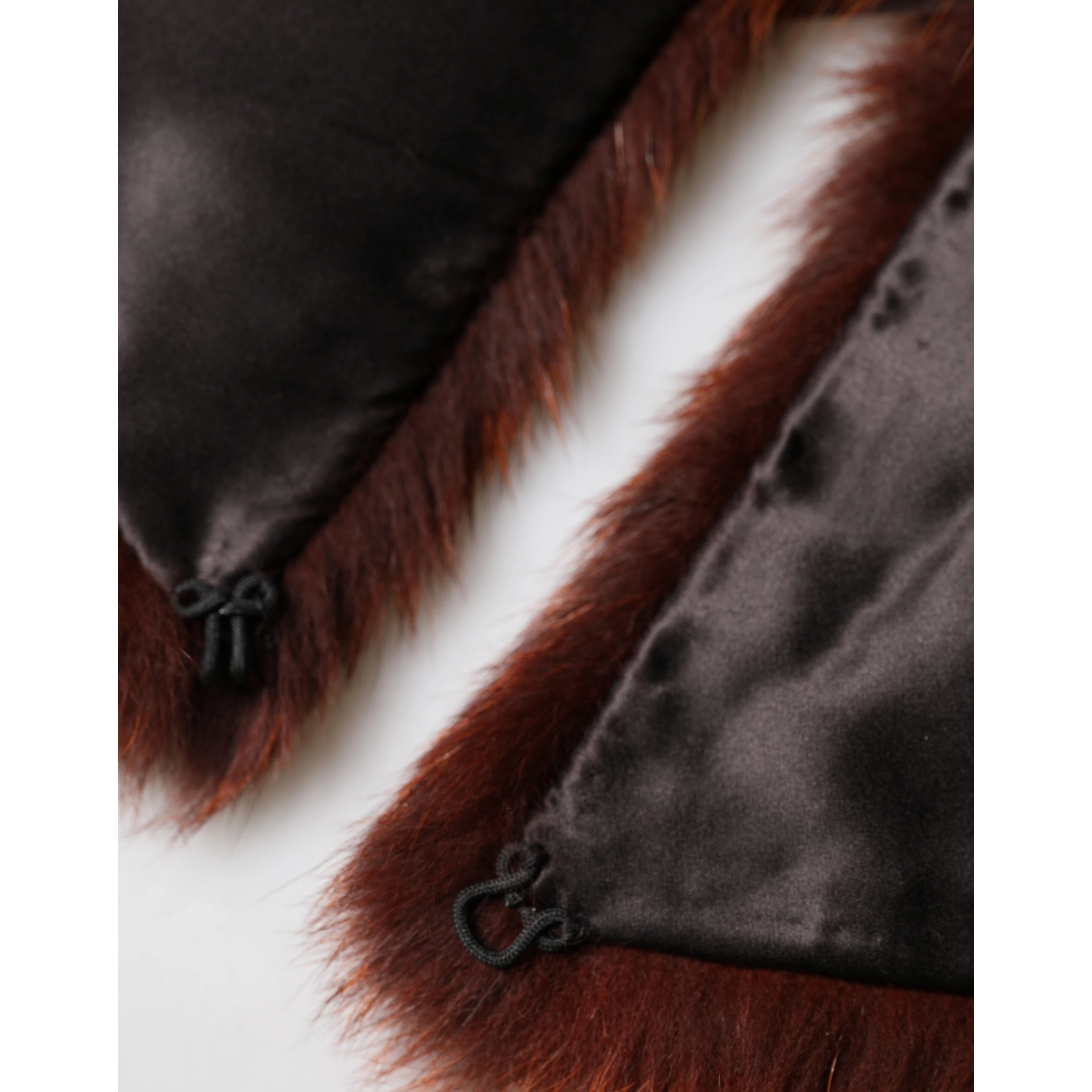 Brown Mink Fur Collar Women Neck Wrap 60cm x 14cm Scarf
