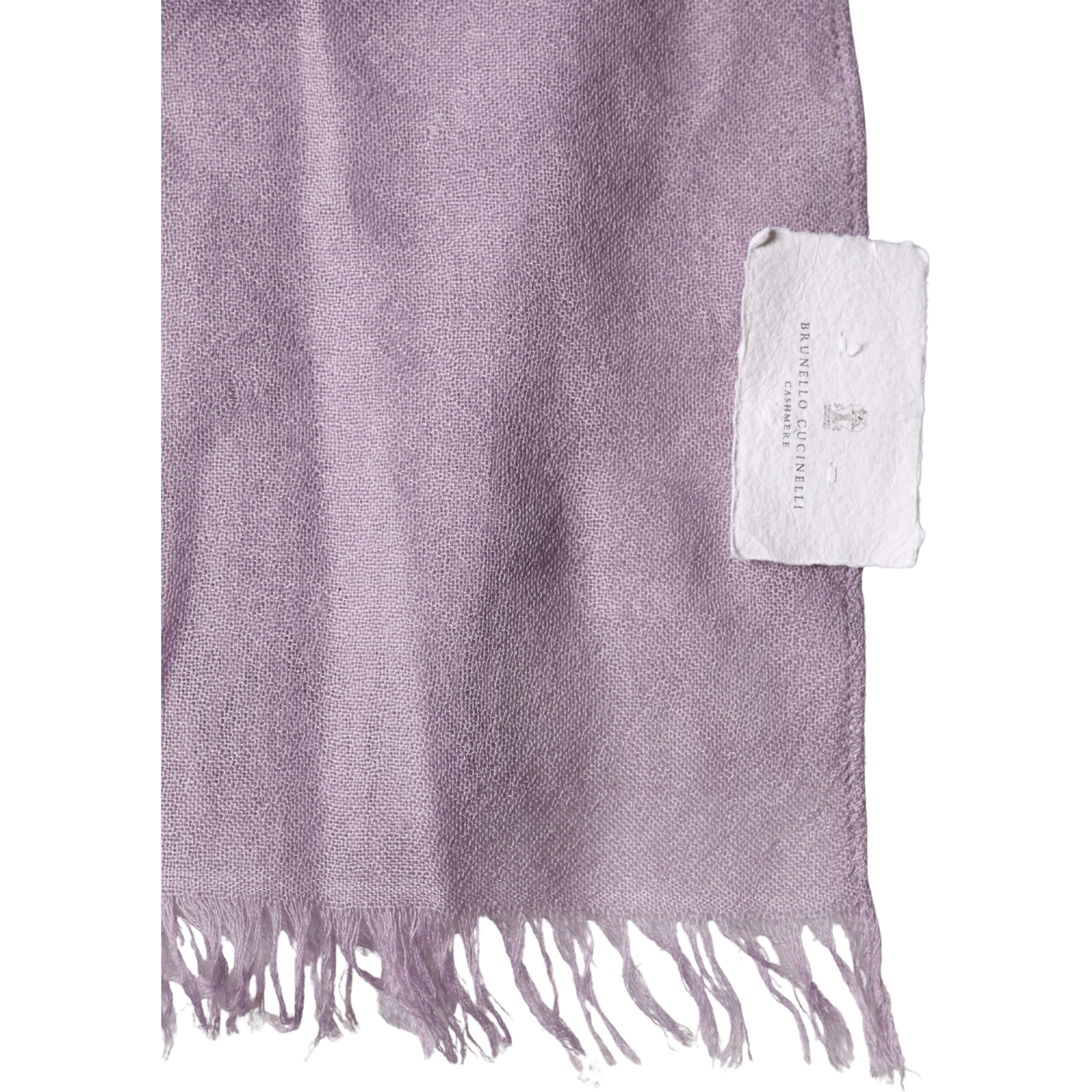 Purple Cashmere Silk Fringe Wrap 200cm x 95cm Scarf