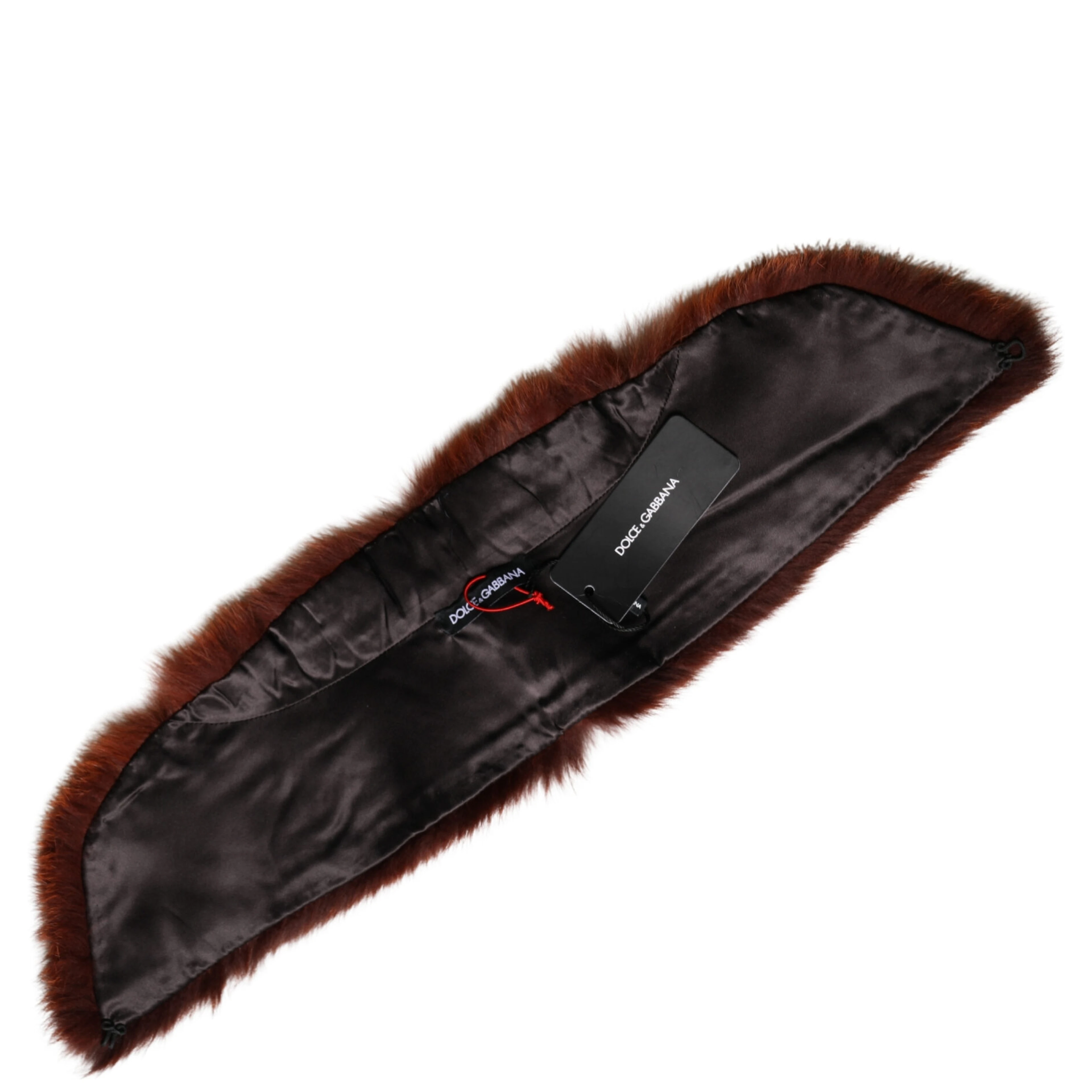 Brown Mink Fur Collar Women Neck Wrap 60cm x 14cm Scarf