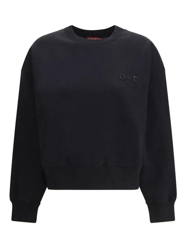 Black Cotton Sweatshirt