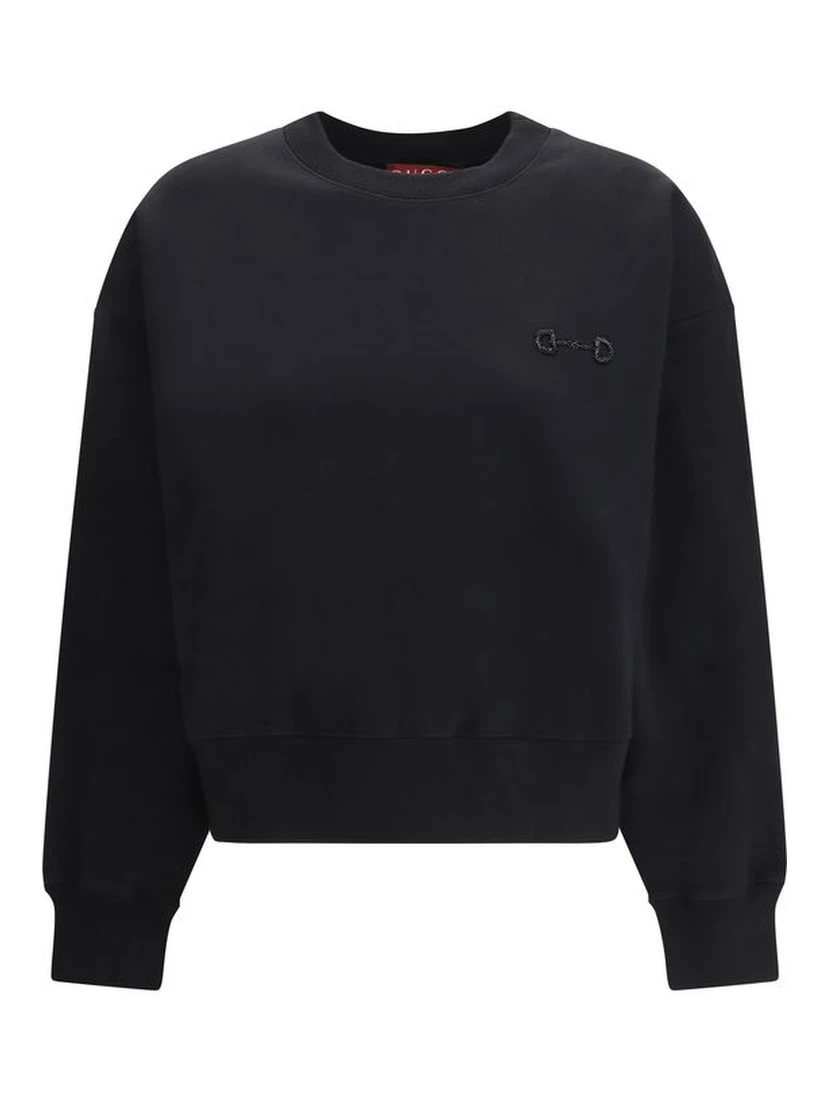 Black Cotton Sweatshirt
