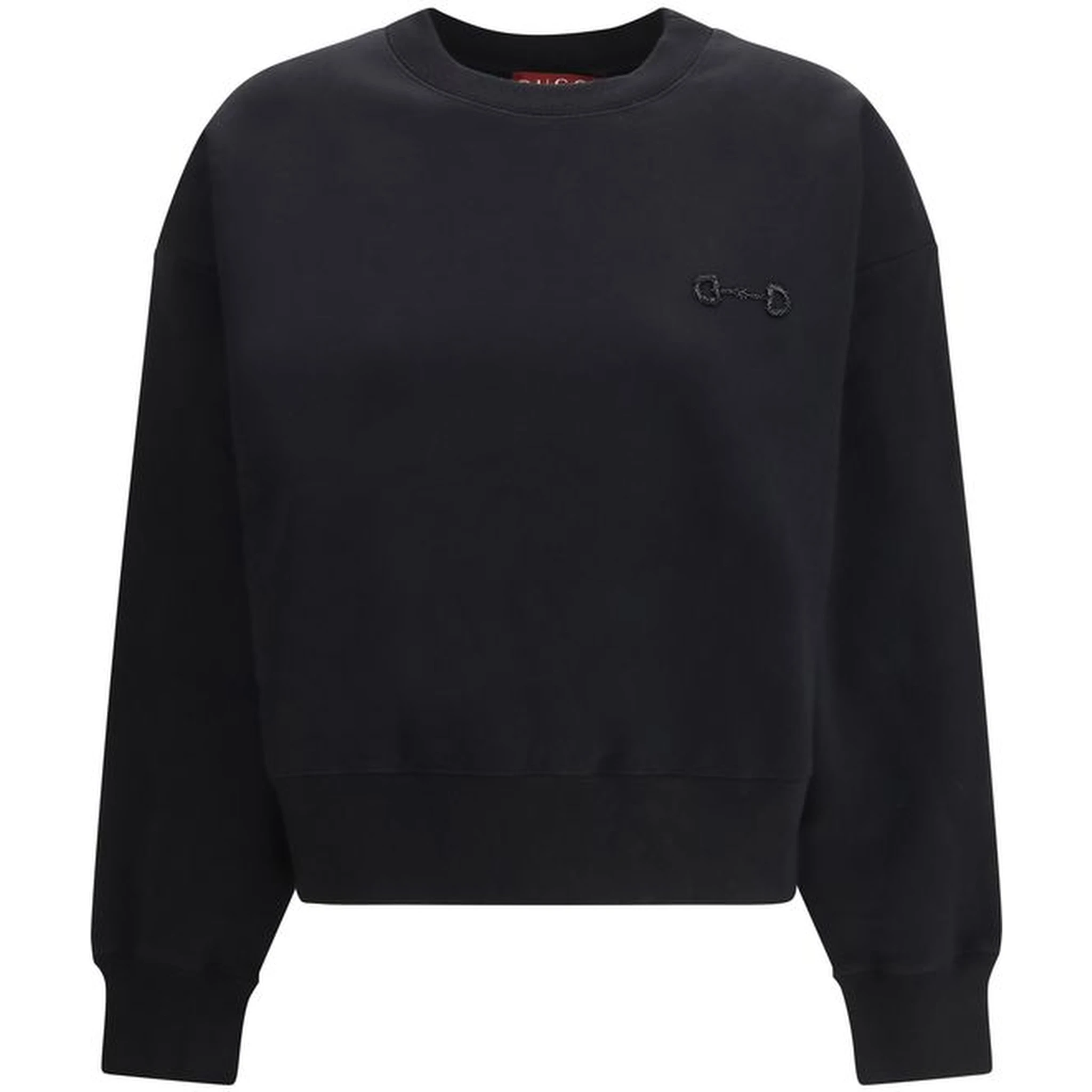 Black Cotton Sweatshirt