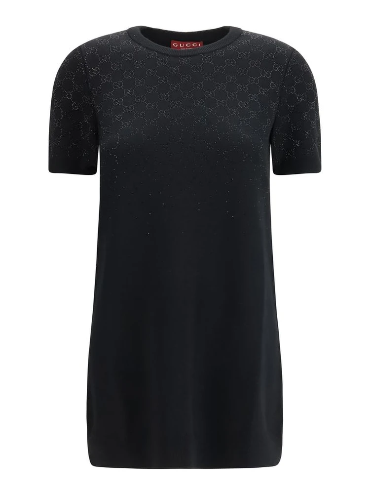 Black Wool Casual Dress