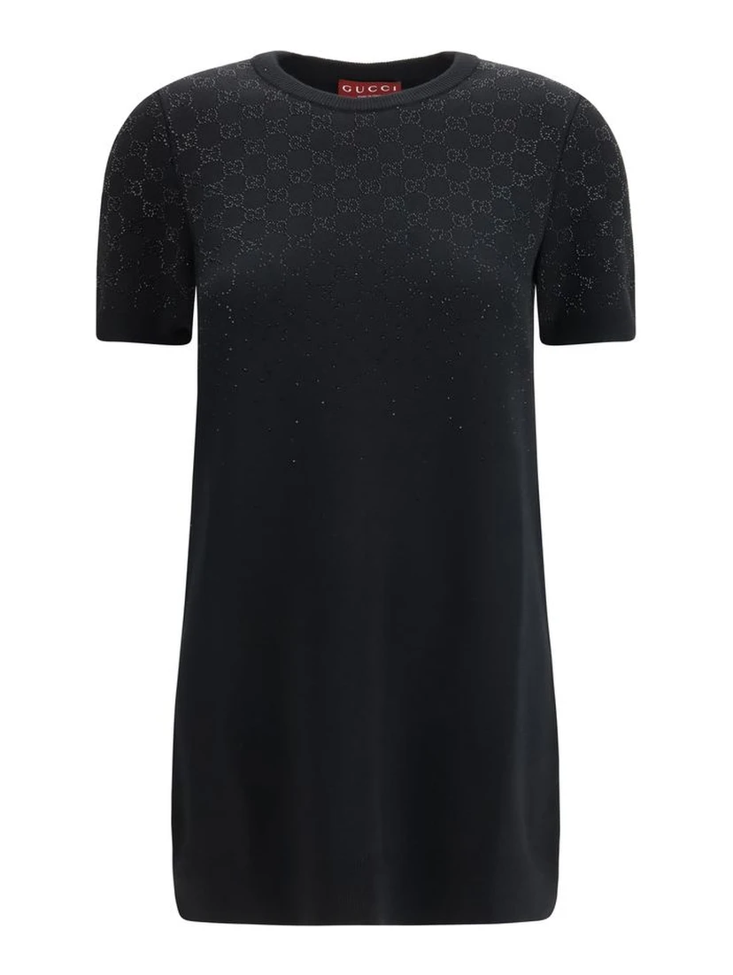 Black Wool Casual Dress