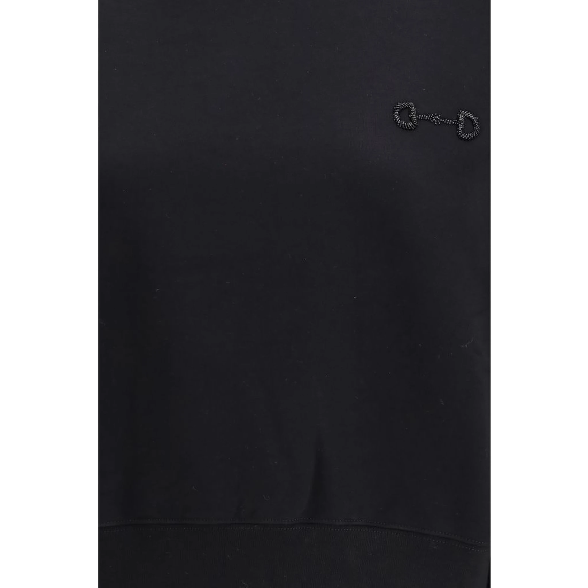 Black Cotton Sweatshirt