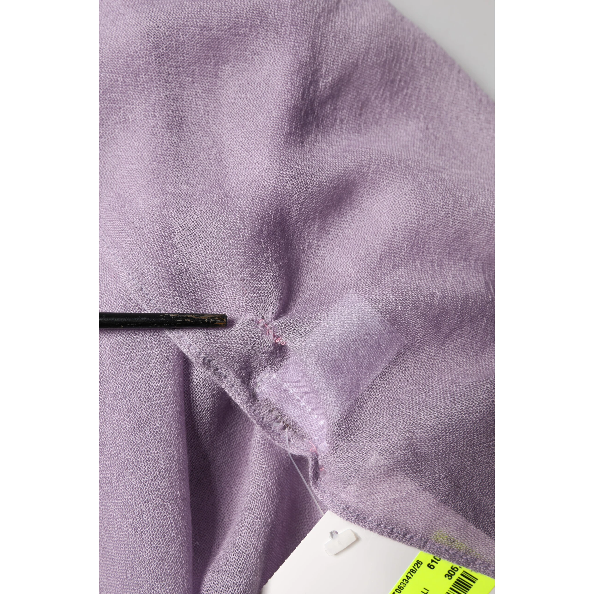 Purple Cashmere Silk Fringe Wrap 200cm x 95cm Scarf