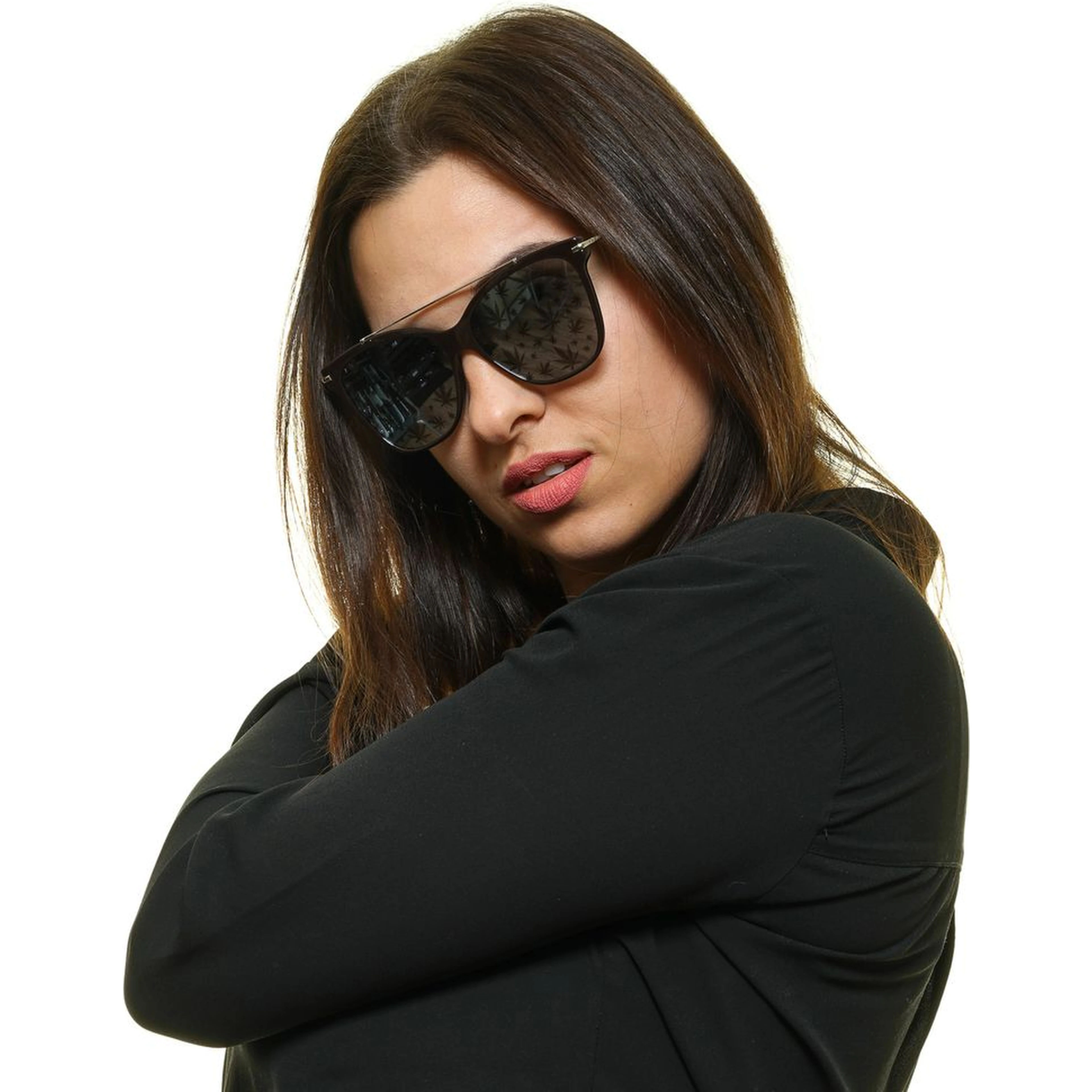 Brown Metal & Plastic Sunglasses