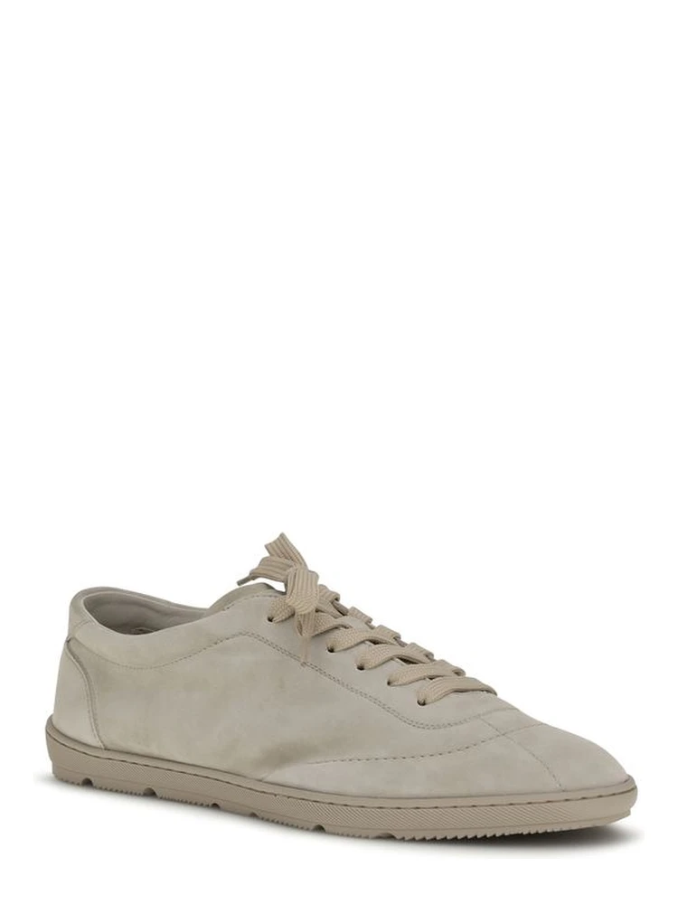 Beige Calf Leather Bos Taurus Low Top Sneakers alternative