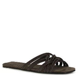 Brown Calf Leather Bos Taurus Sandals