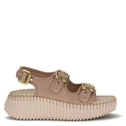 Multicolor Calf Leather Bos Taurus Platform Sandals