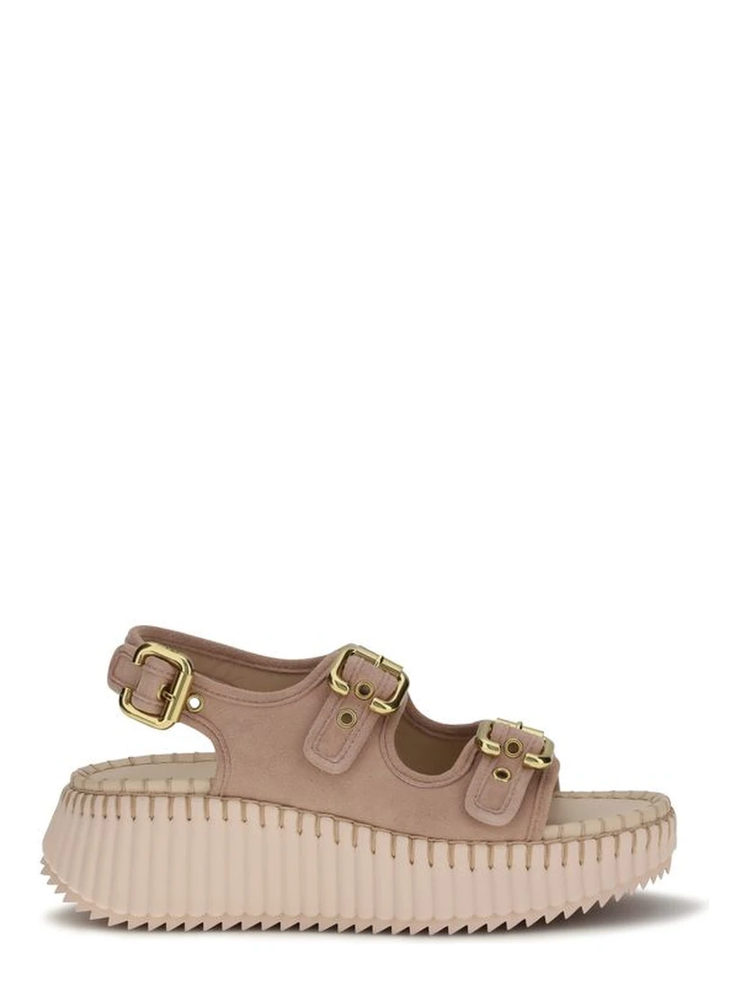 Multicolor Calf Leather Bos Taurus Platform Sandals