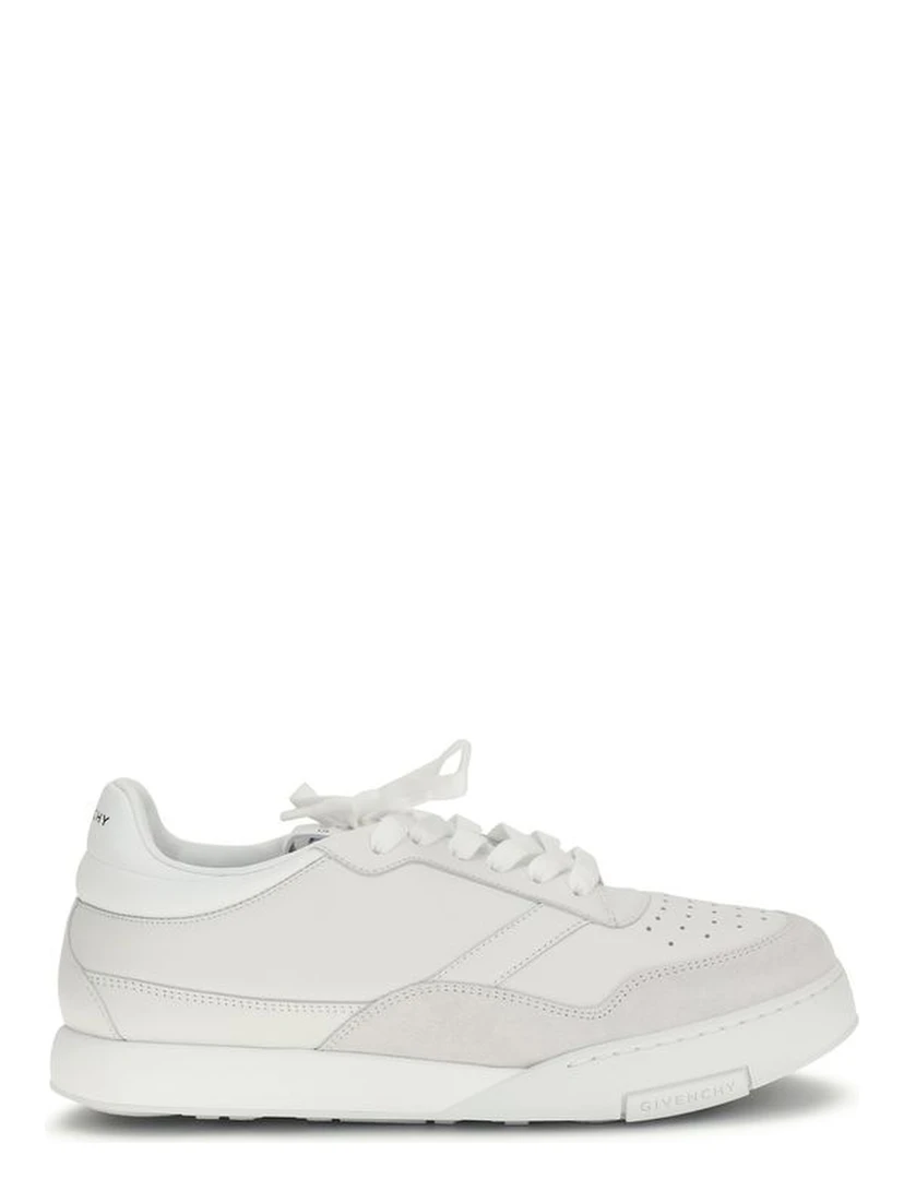 White Calf Leather Bos Taurus Low Top Sneakers