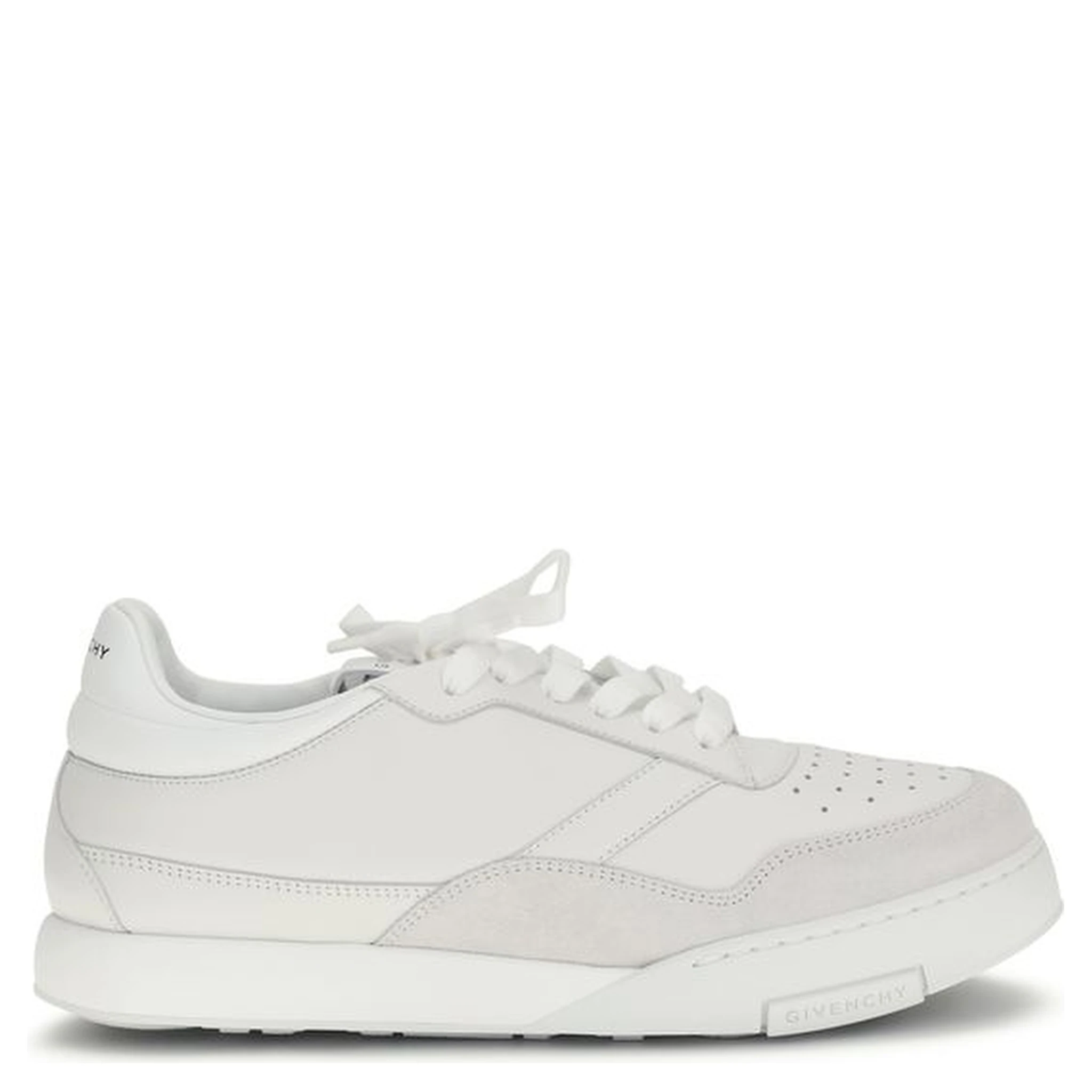 حذاء رياضي منخفض من جلد العجل الأبيض من بوس توروس