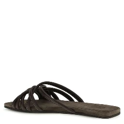 Brown Calf Leather Bos Taurus Sandals