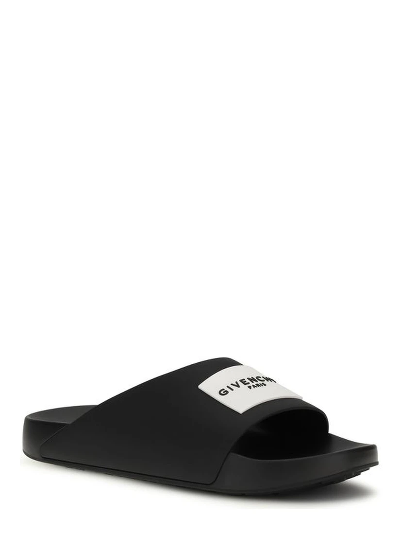 Black Rubber Slippers