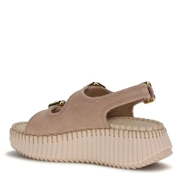 Multicolor Calf Leather Bos Taurus Platform Sandals