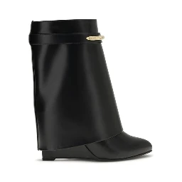 Black Calf Leather Bos Taurus Ankle Boots