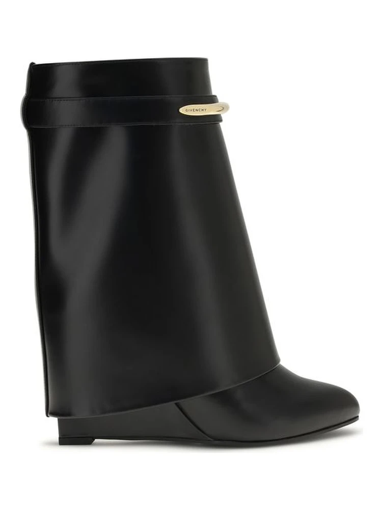 Black Calf Leather Bos Taurus Ankle Boots