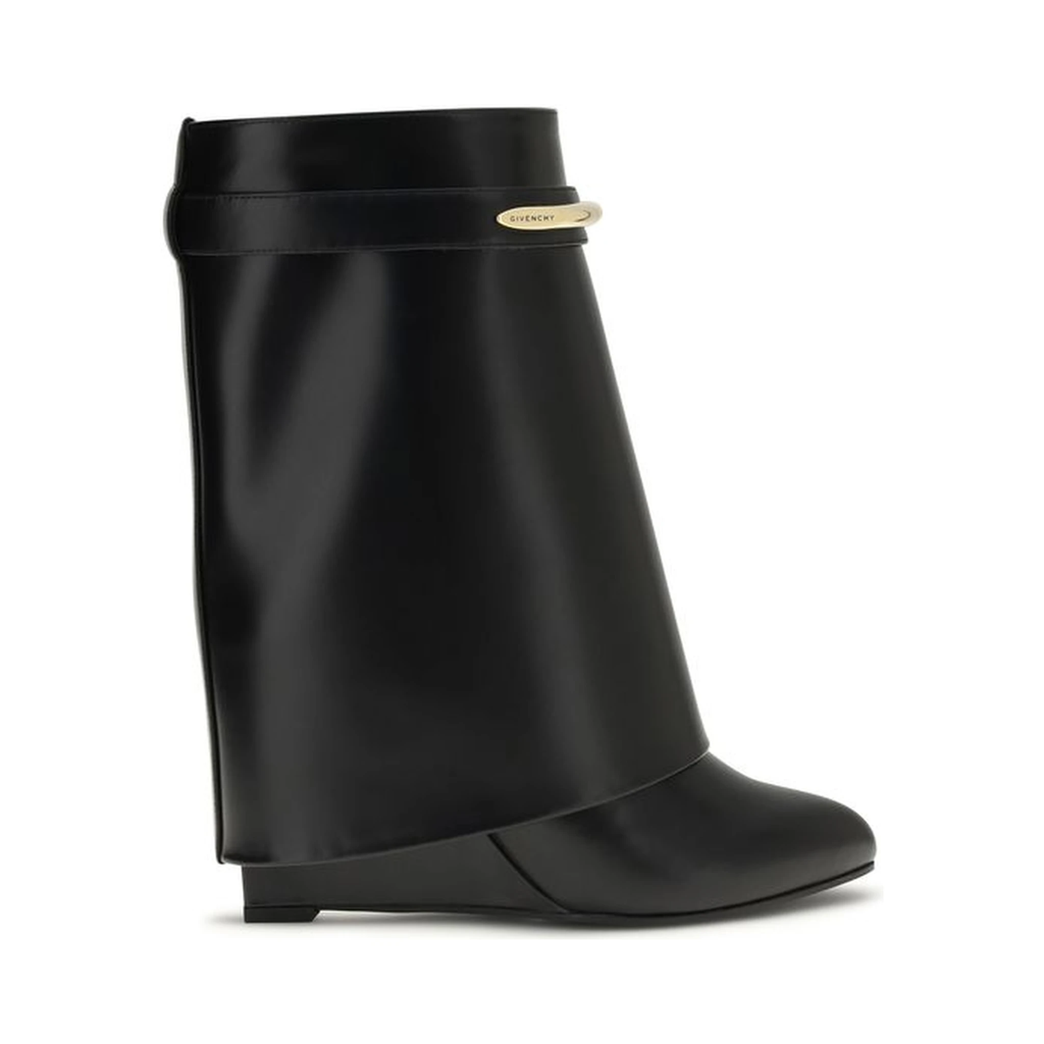 Black Calf Leather Bos Taurus Ankle Boots