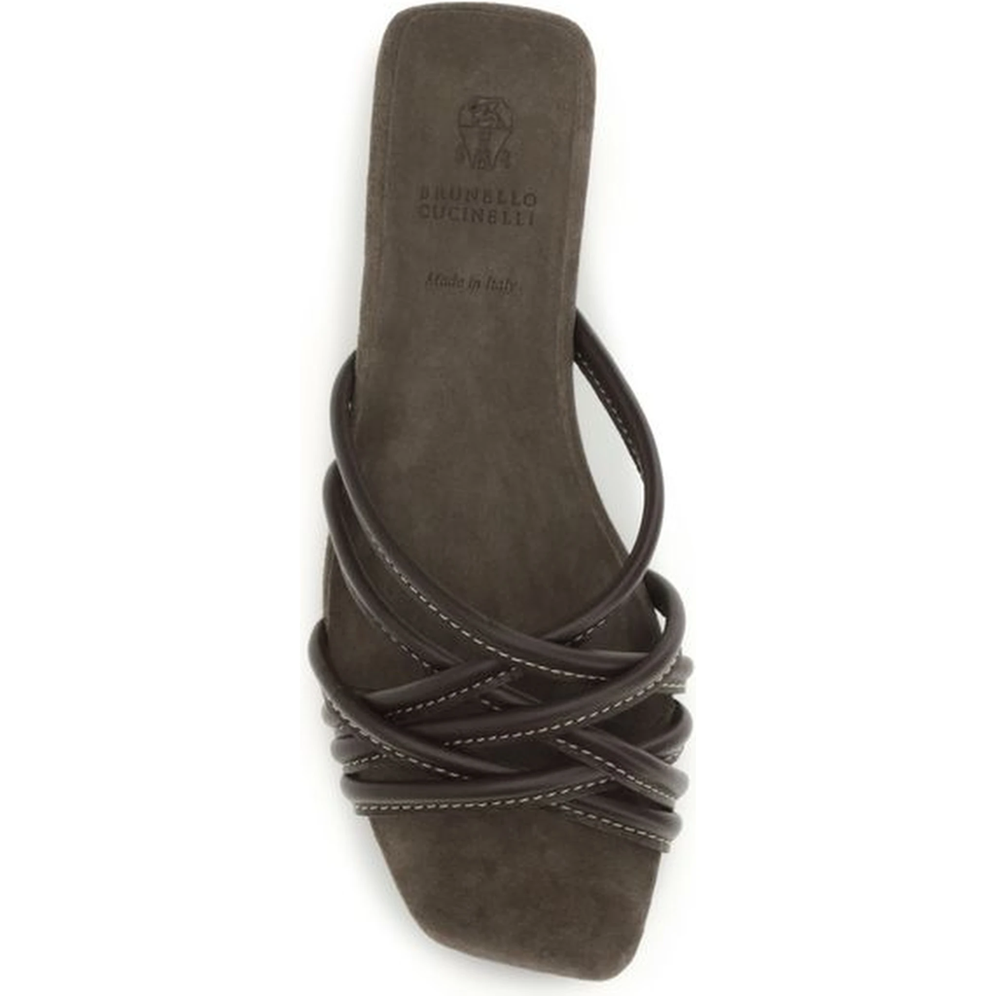 Brown Calf Leather Bos Taurus Sandals