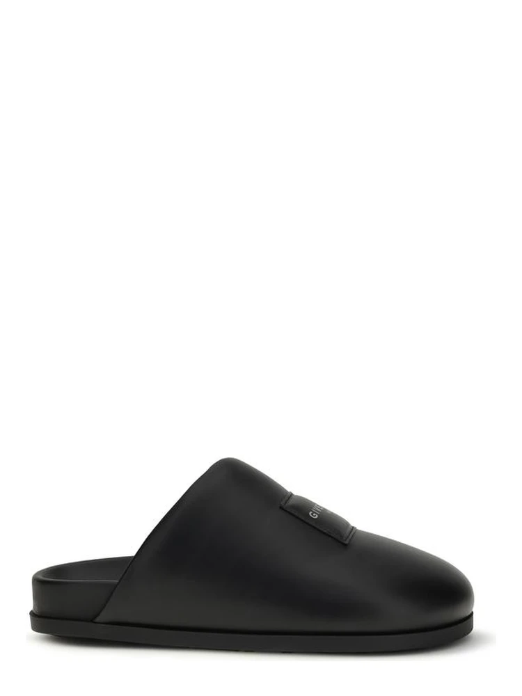 Black Calf Leather Bos Taurus Mules