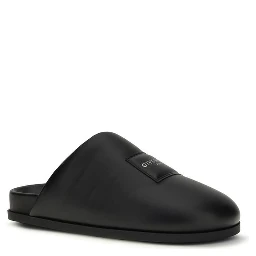 Black Calf Leather Bos Taurus Mules