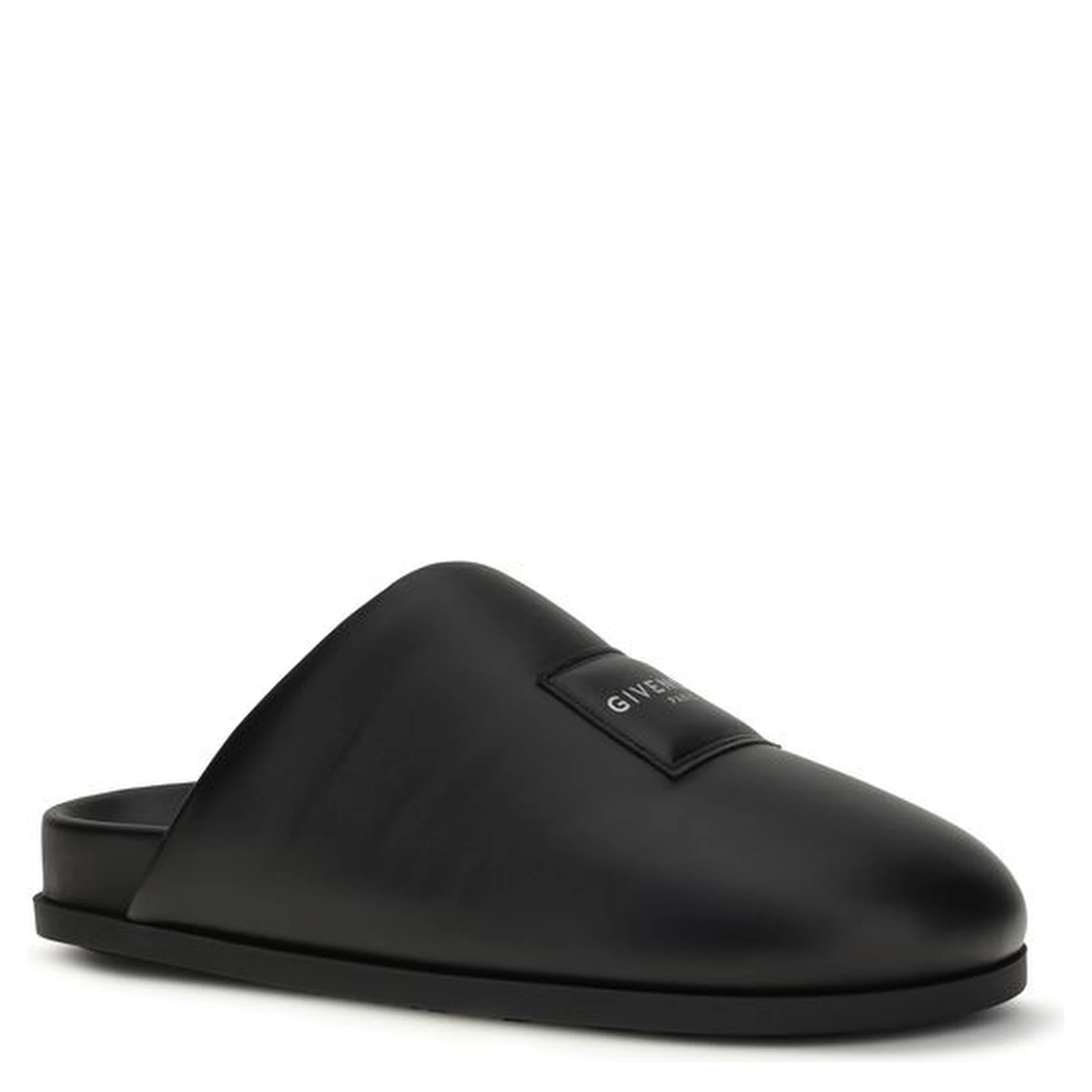 Black Calf Leather Bos Taurus Mules
