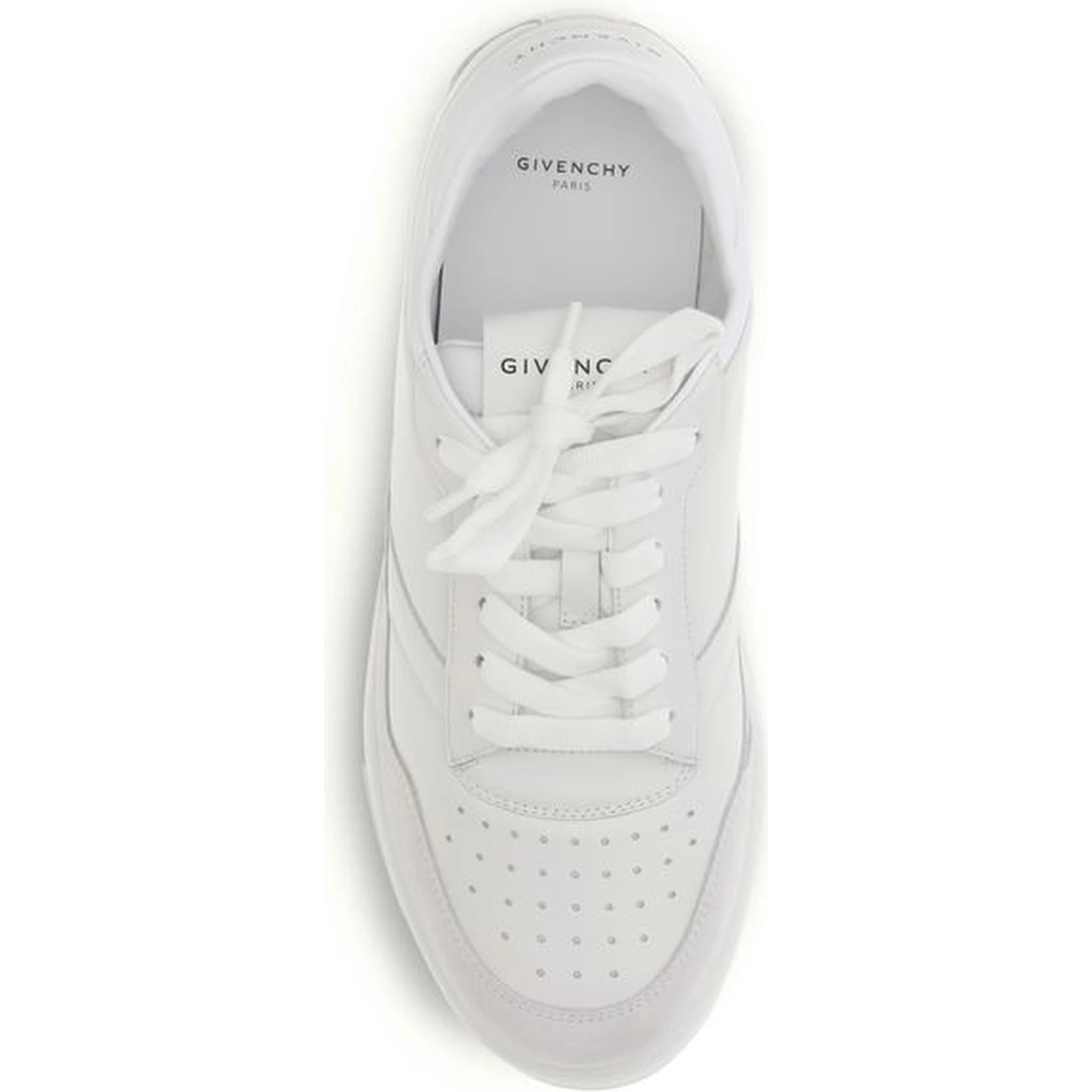 حذاء رياضي منخفض من جلد العجل الأبيض من بوس توروس