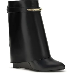 Black Calf Leather Bos Taurus Ankle Boots