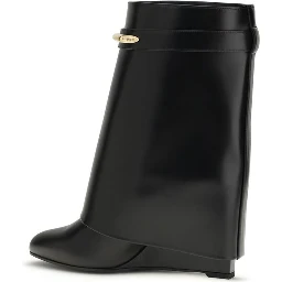 Black Calf Leather Bos Taurus Ankle Boots