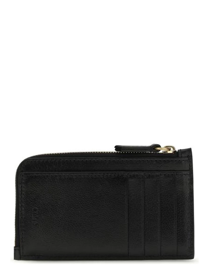 محفظة بوس توروس من جلد العجل الأسود