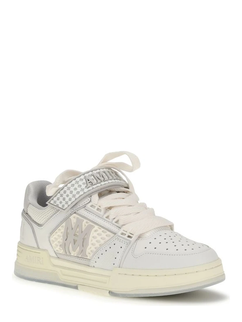 White Calf Leather Bos Taurus Athletic Sneakers