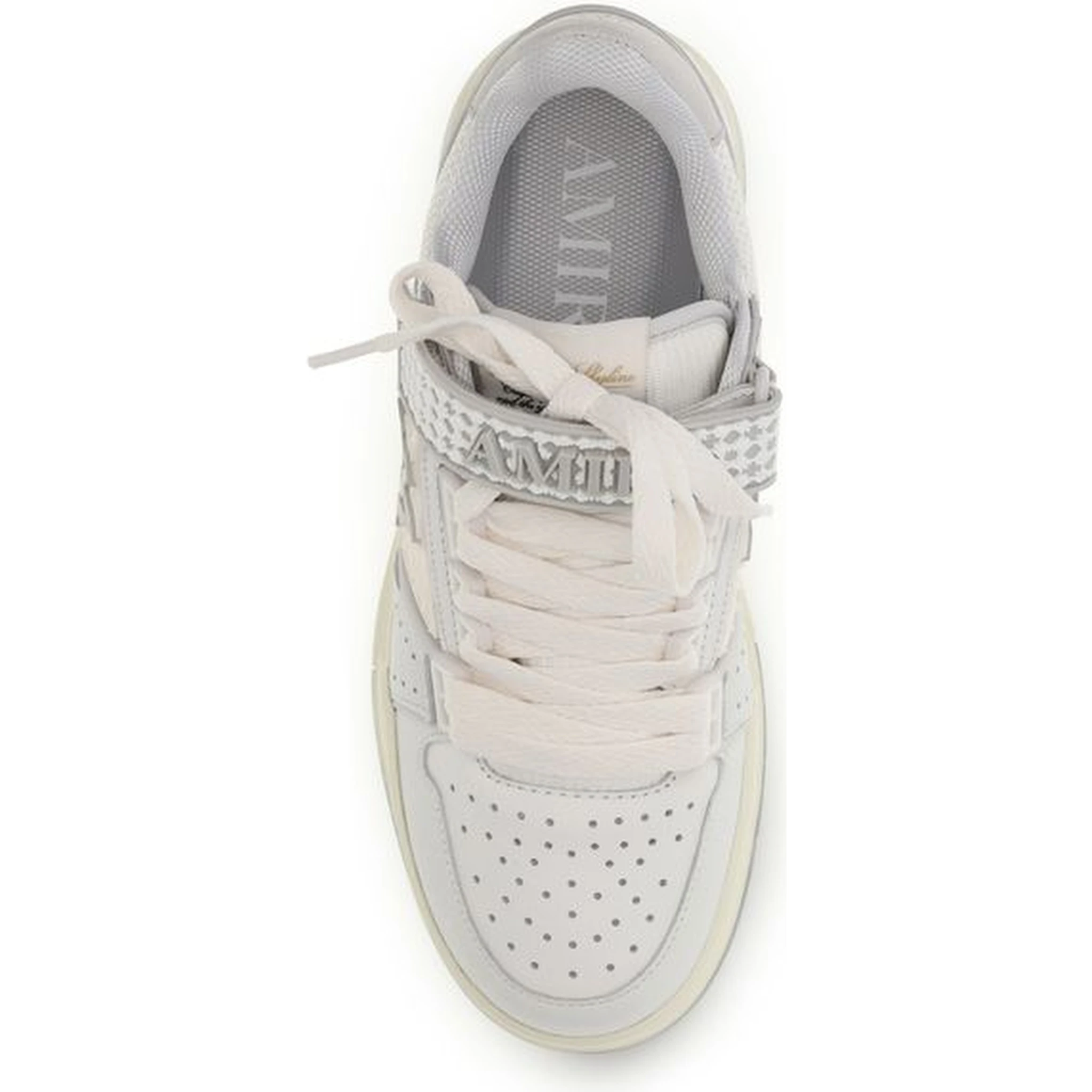 White Calf Leather Bos Taurus Athletic Sneakers